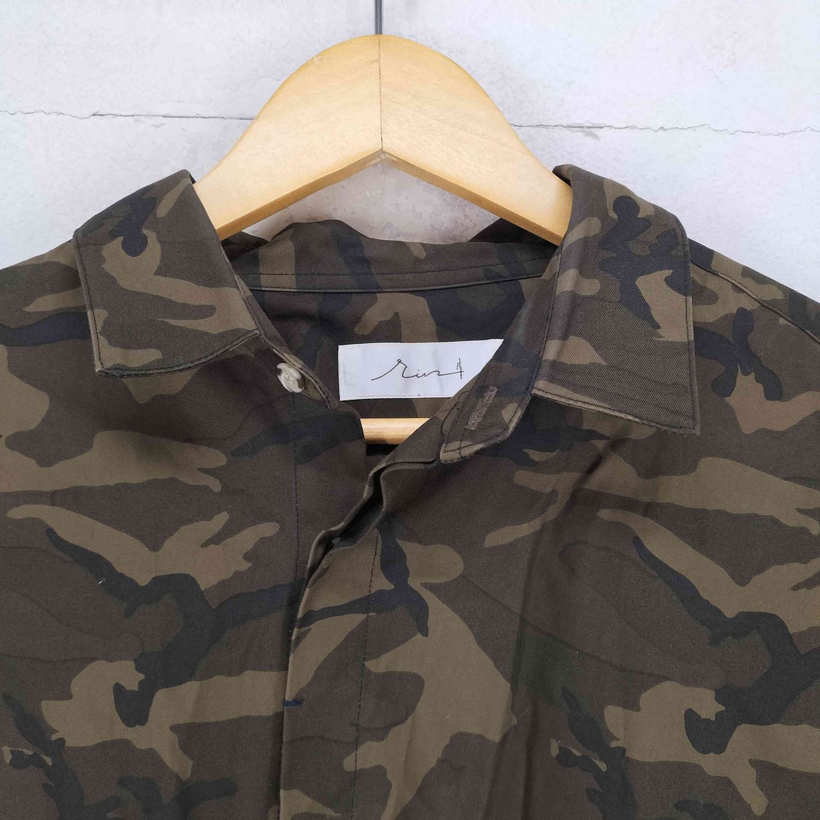 ユーズドフルギ USED古着 迷彩柄 オーバーサイズL/S シャツ import