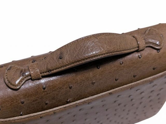 ノンブランド オーストリッチ セカンドバッグ ダイヤルロックメンズ