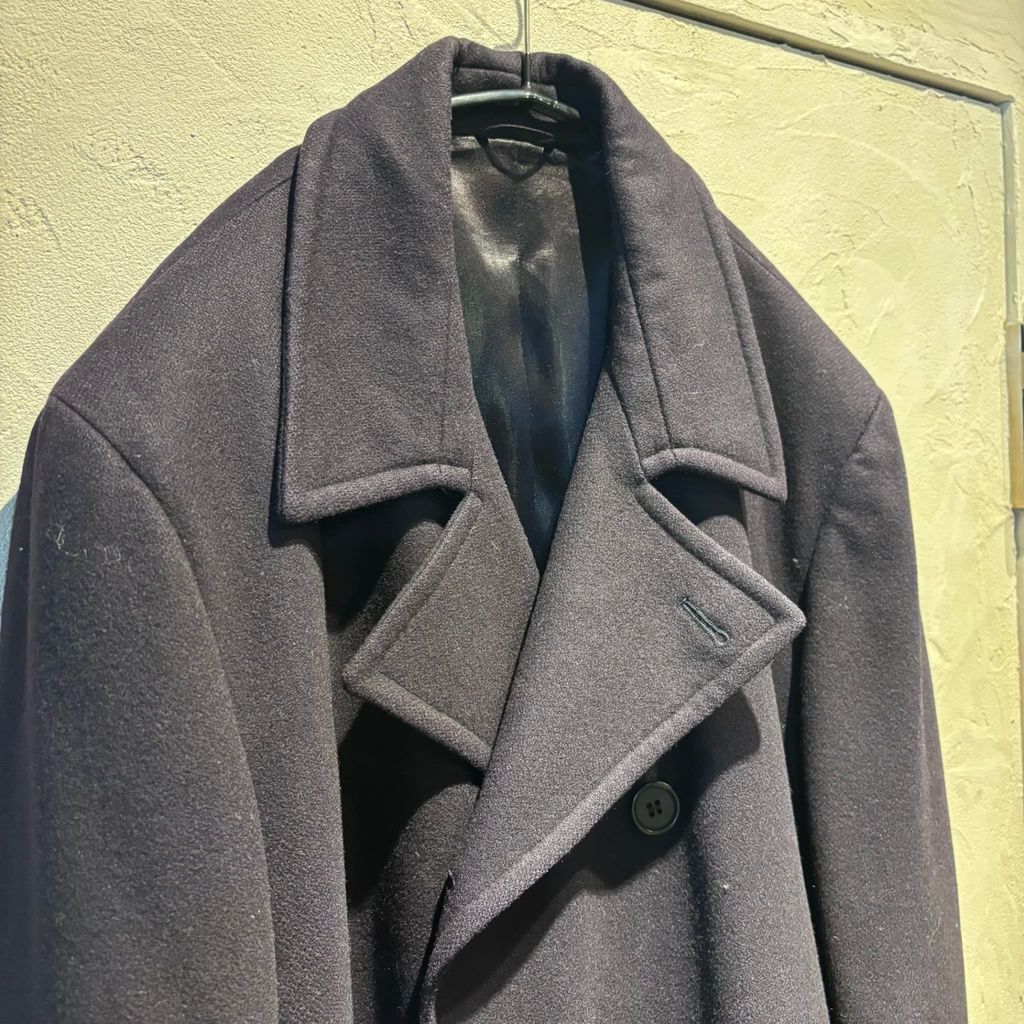 HELMUT LANG ヘルムートラング Black Label Double Breasted Wool Coat