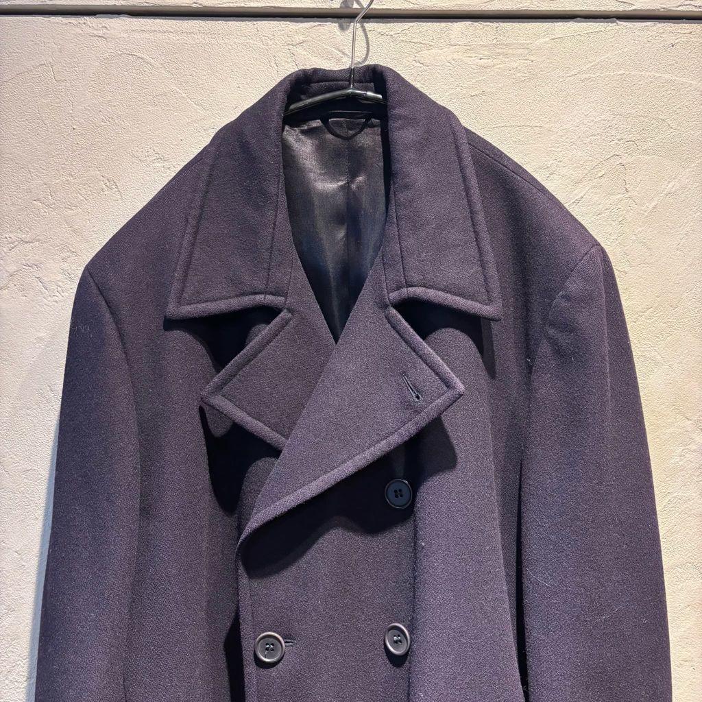 HELMUT LANG ヘルムートラング Black Label Double Breasted Wool Coat