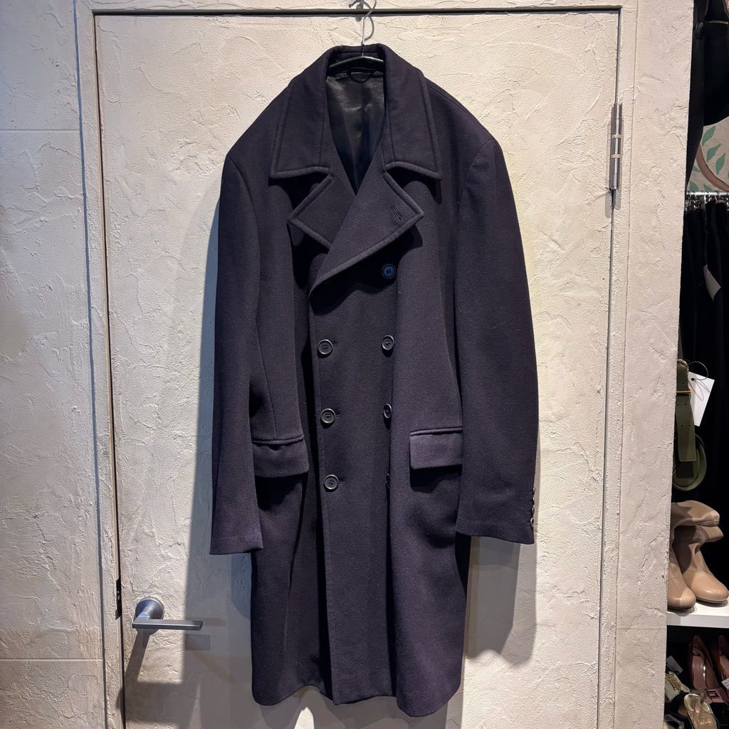 HELMUT LANG ヘルムートラング Black Label Double Breasted Wool Coat
