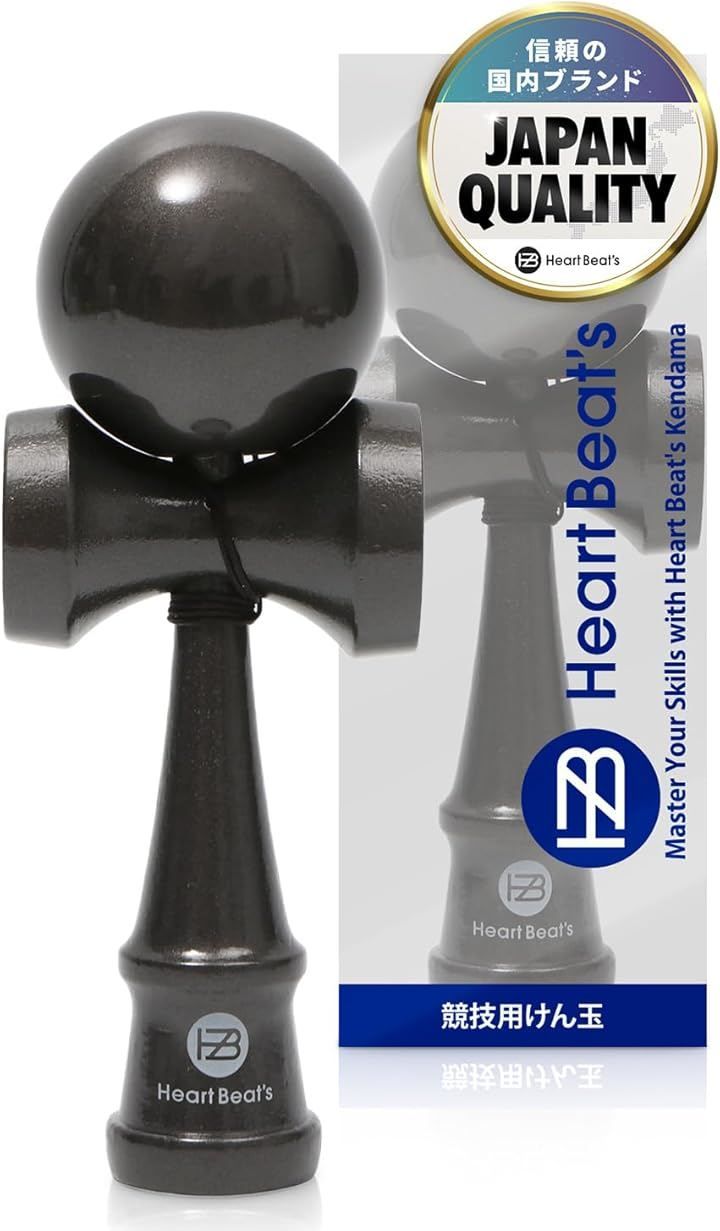 Thumbnail of Heart Beat's Beat's Kendama Competition Kendama, Ken-dama, Kendama, Matte Paint, Mystical Monochrome (All Gunmetal)