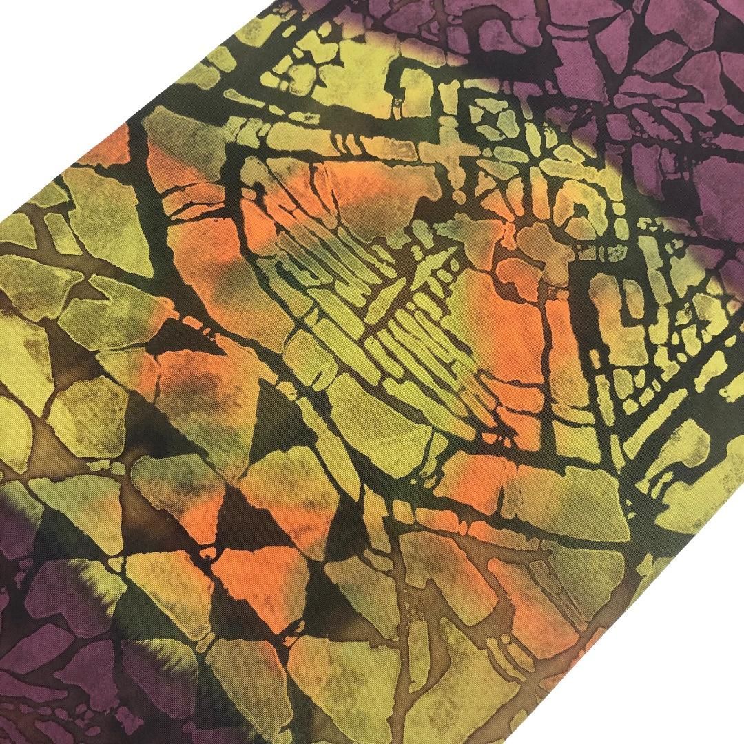 名古屋帯 塩瀬 抽象柄 赤紫色 O-5798 - メルカリ