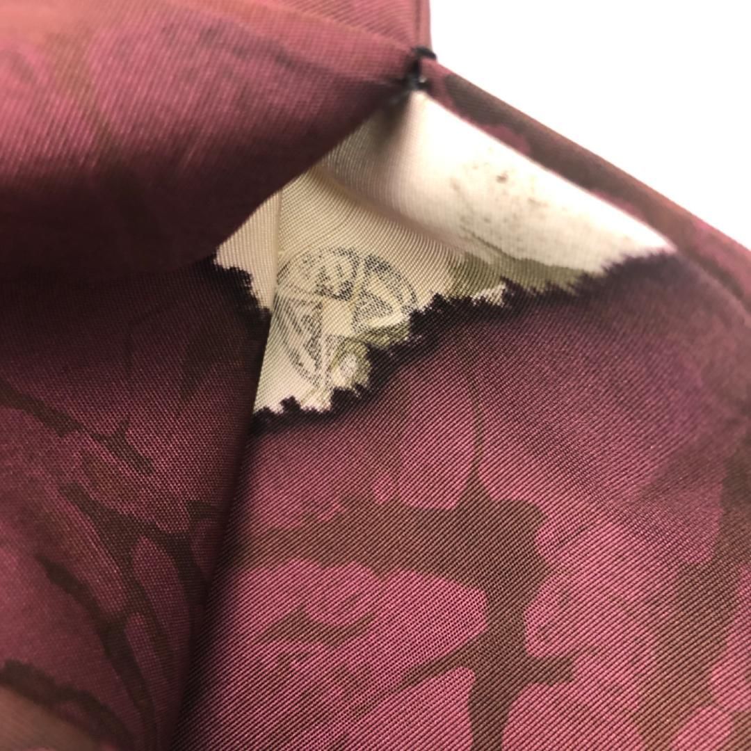 名古屋帯 塩瀬 抽象柄 赤紫色 O-5798 - メルカリ