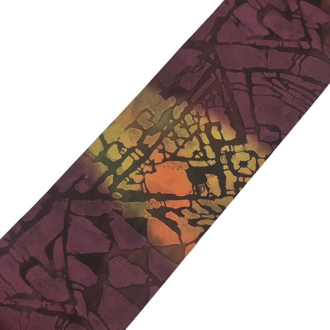 名古屋帯 塩瀬 抽象柄 赤紫色 O-5798 - メルカリ