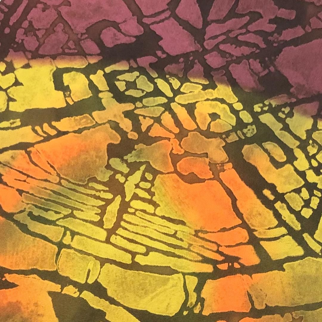 名古屋帯 塩瀬 抽象柄 赤紫色 O-5798 - メルカリ