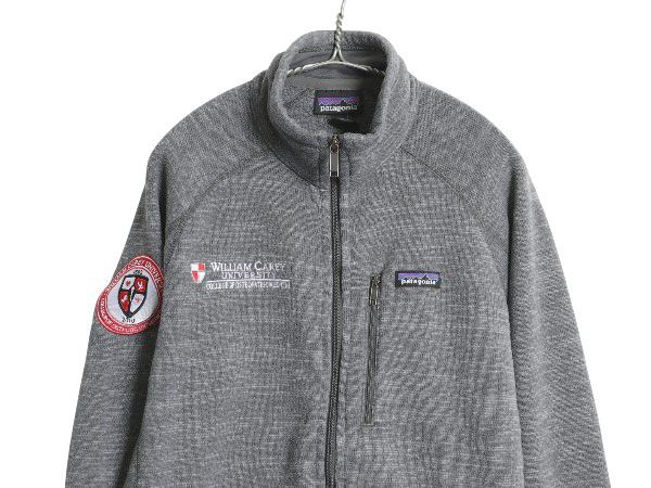 パタゴニア ベターセーター ジャケット メンズ L 18年製 フリース セーター フルジップ ブルゾン ハイネック アウトドア カレッジ 刺繍 灰