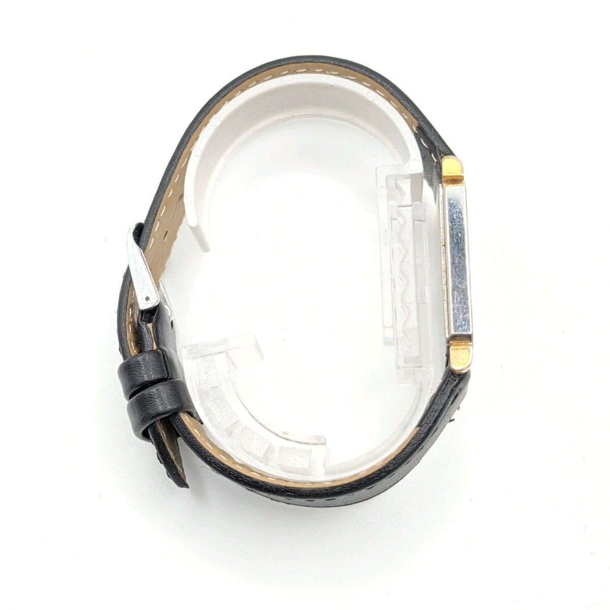 SEIKO DOLCE 7730-5020 Watch QZ Men's Square Silver Gold Combi Y2K