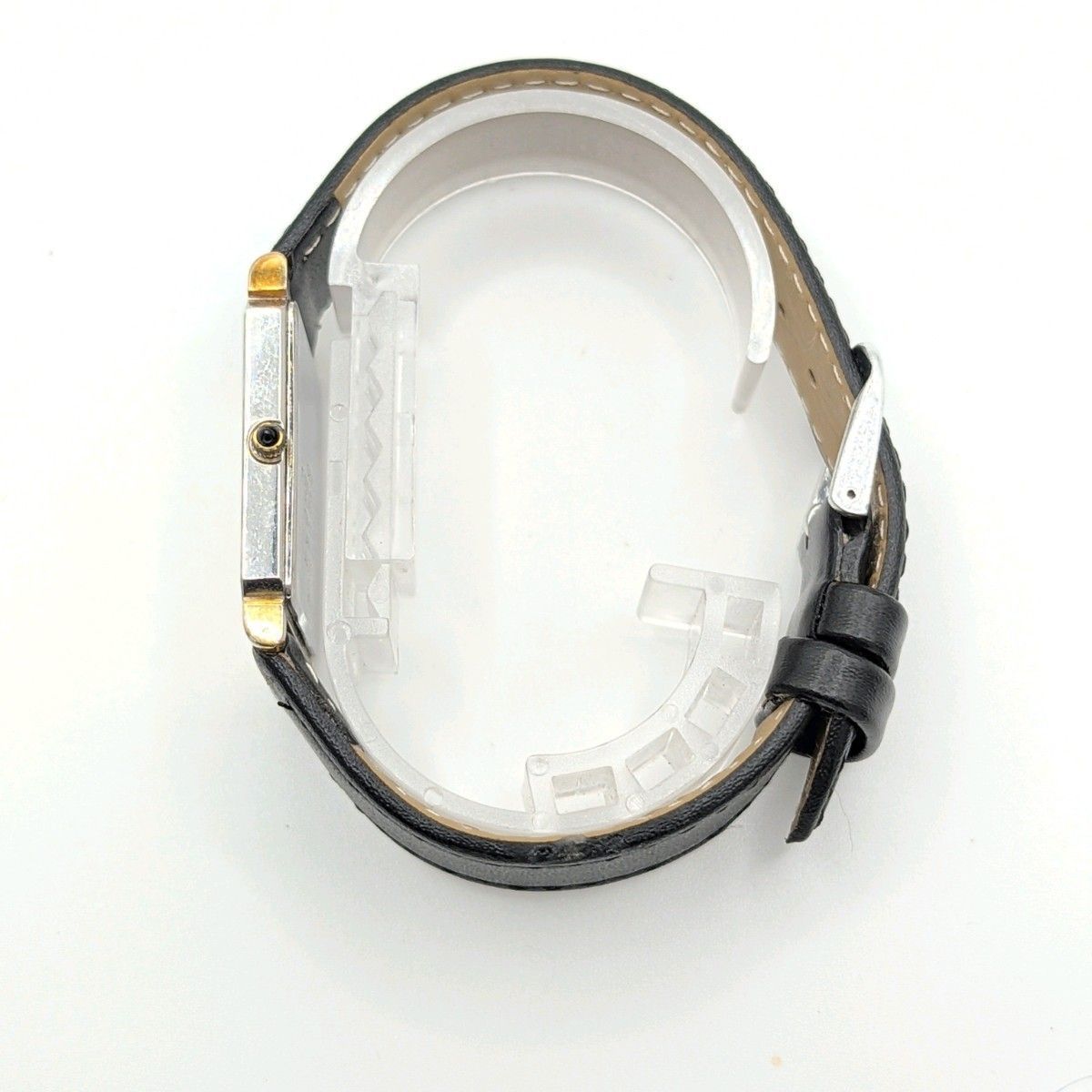 SEIKO DOLCE 7730-5020 Watch QZ Men's Square Silver Gold Combi Y2K