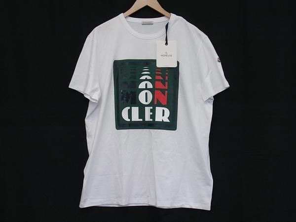 MONCLER モンクレール コットン100％ 半袖 Tシャツ トップス サイズ XXL 洋服 メンズ レディース ホワイト系 FG 5804