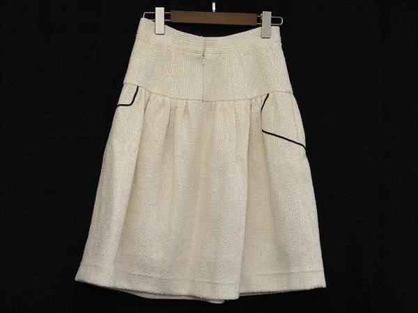 □極美品□ CHANEL シャネル ココマーク コットン×ポリウレタン 膝丈