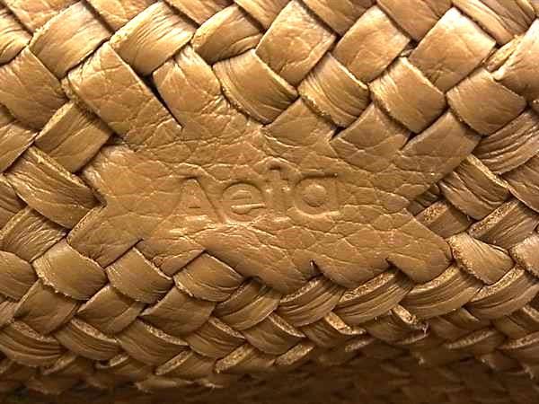 ■極美品■ Aeta アエタ レザー 編み込み ハンドバッグ トート ショルダー レディース ブラウン系 FP5933 □極美品□ Aeta アエタ レザー 編み込み ハンドバッグ トート