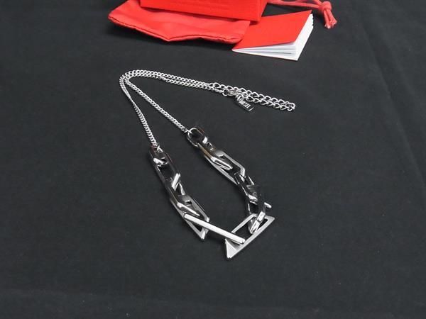 DIESEL ディーゼル スチール ネックレス ペンダント メンズ レディース シルバー系 BQ 1331