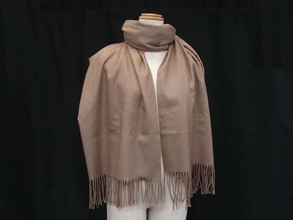 ■美品■ ZELE PARIS ゼルパリ レーヨン100％ フリンジ マフラー ストール ショール 防寒具 メンズ レディース ブラウン系 FR5521 □美品□ ZELE PARIS ゼルパリ レーヨン100％ フリンジ マフラー