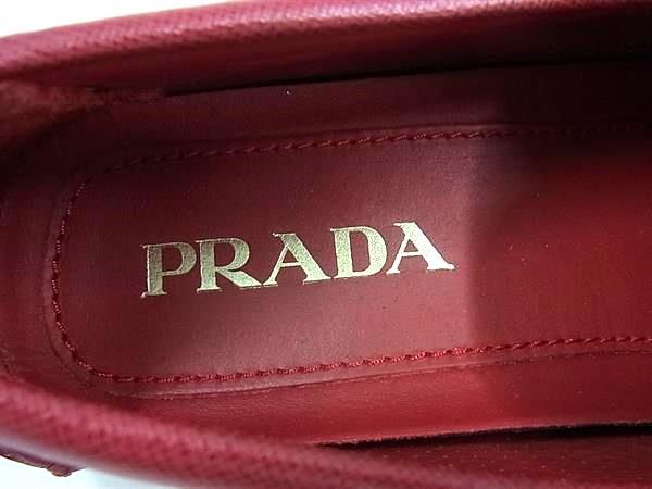 □極美品□ PRADA プラダ レザー パンチング ドライビングシューズ