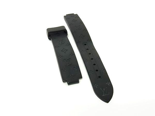 【美品】ルイヴィトン タンブール 替えベルト ラバーベルト モノグラム ブラック LOUIS VUITTON ルイヴィトン R15729 モノグラム タンブール用 ラバー