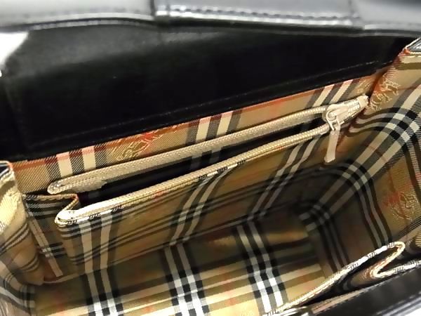 □極美品□ BURBERRY バーバリー レザー×キャンバス ワンハンドル