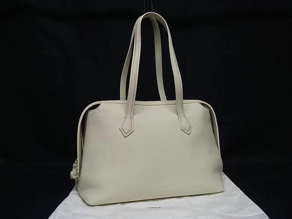 ■極美品■ VASIC ヴァジック グラフ ミニ レザー ハンドバッグ トートバッグ レディース アイボリー系 FU5552 □極美品□ VASIC ヴァジック グラフ ミニ レザー ハンドバッグ トート