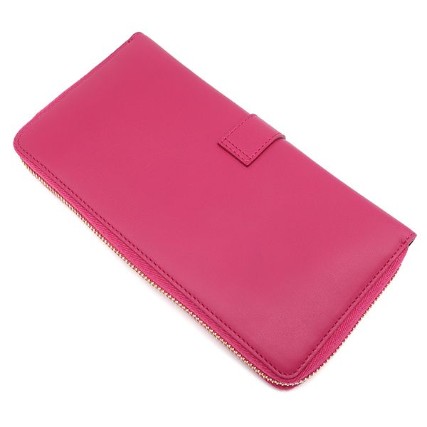 サンローラン SAINT LAURENT 長財布 LIGNE Y レザー ピンク ゴールド