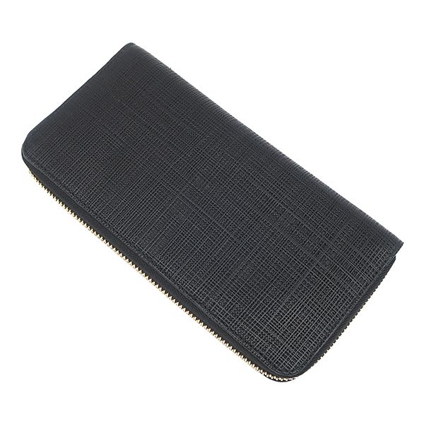 ロエベ LOEWE 長財布 リネン ジップアラウンド ウォレット レザー