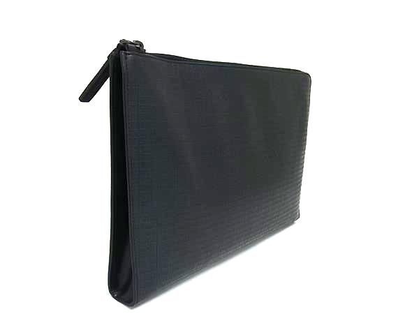 Ermenegildo Zegna エルメネジルド ゼニア PVC クラッチバッグ セカンドバッグ メンズ レディース ブラック系 FU 5547