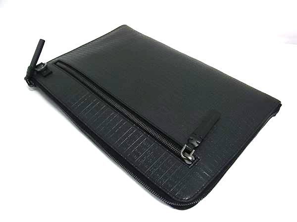 □新品同様□ Ermenegildo Zegna エルメネジルド ゼニア PVC クラッチ
