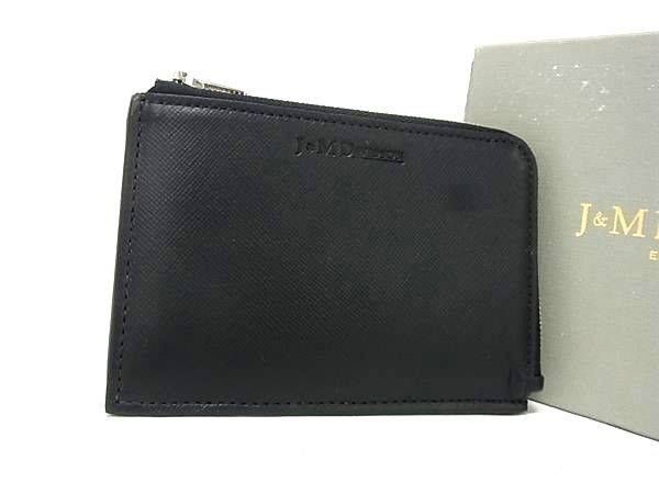 J M ジェイアンドエムデヴィッドソン レザー コインパース コインケース 小銭入れ ブラック系 FV 3736