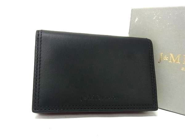 J M ジェイアンドエムデヴィッドソン レザー カードケース 名刺入れ パスケース 定期入れ ブラック系 FV 3754