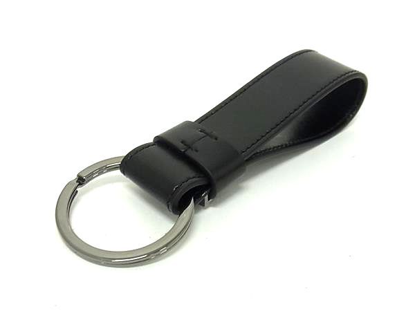 ■新品同様■ TODS トッズ Tタイムレス レザー キーリングキーホルダー アクセサリー ブラック系 FV3733 □新品同様□ TODS トッズ Tタイムレス レザー キーリングキーホルダー