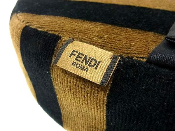 □極美品□ FENDI フェンディ パイル ネックピロー アイマスク 2点