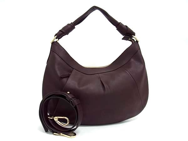 ■新品同様■ COLE HAAN コールハーン レザー ワンショルダーバッグ 肩掛けかばん レディース ボルドー系 FU6562 □新品同様□ COLE HAAN コールハーン レザー ワンショルダーバッグ