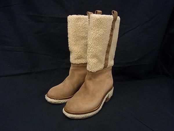 □美品□ CHANEL シャネル G30934 ココマーク スエード ムートン