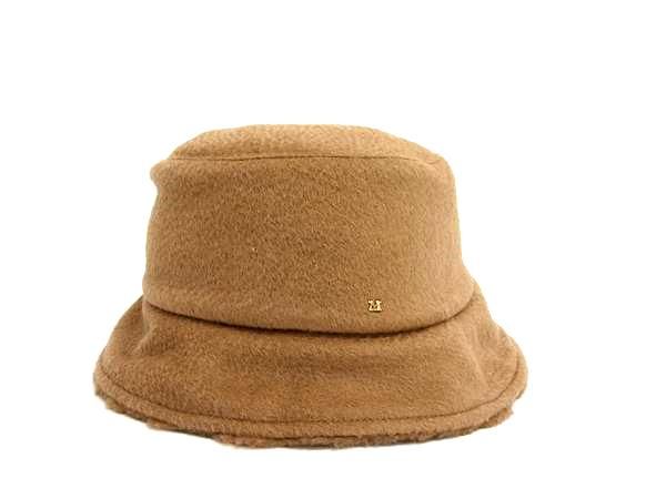 ■新品同様■ Max Mara マックスマーラ フィドゥーチャ テディベア リバーシブル バケットハット 帽子 キャメル系 FU5467 □新品同様□ Max Mara マックスマーラ フィドゥーチャ テディベア