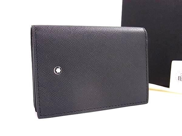 モンブラン カードケース 名刺入れ レザー 黒 ブラック MONT BLANC □新品□未使用□ MONT BLANC モンブラン レザー カードケース カード