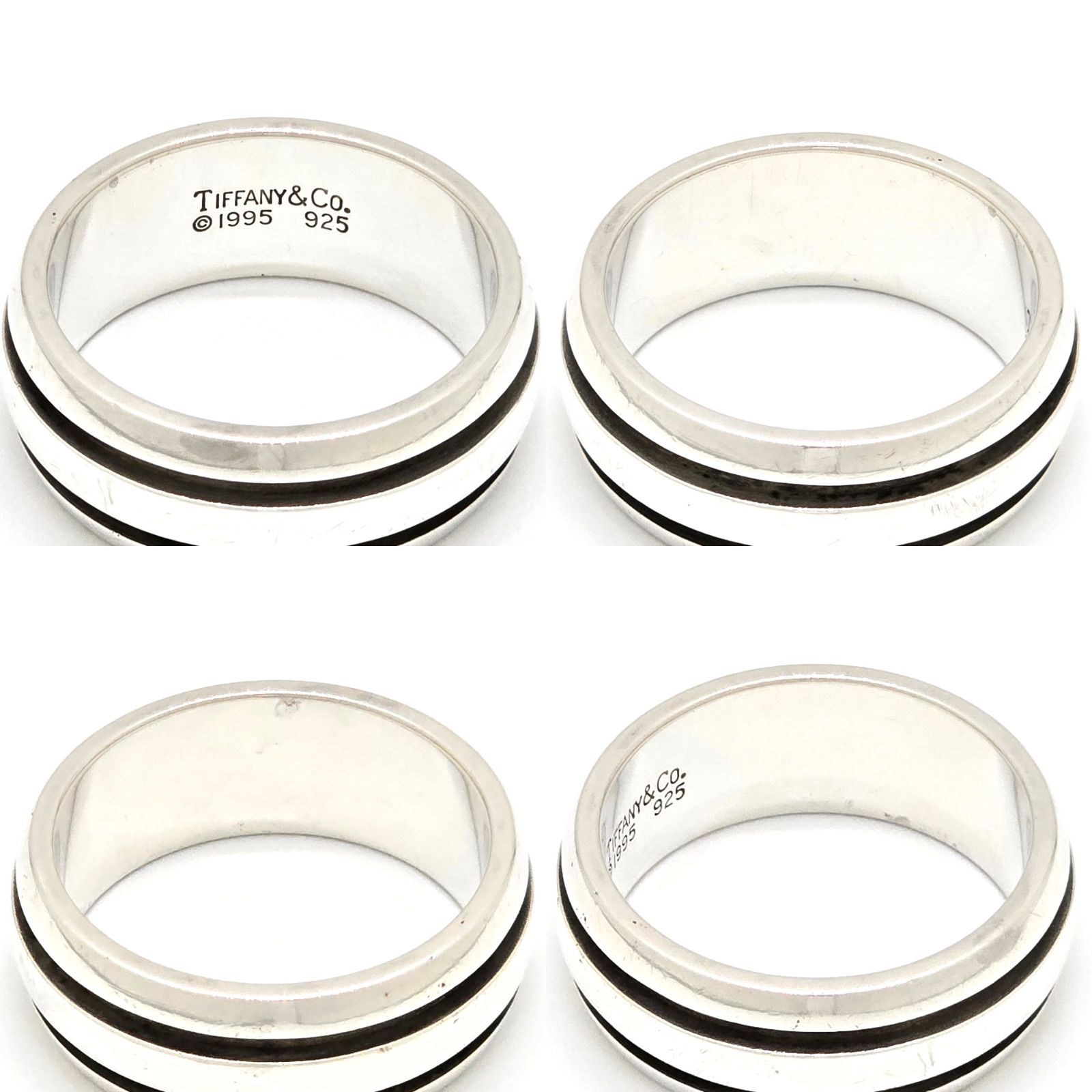 TIFFANY&CO. ティファニー グルーブド リング ダブルライン 約23号