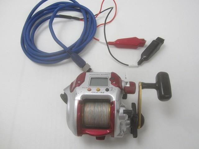 品 アウトドア SHIMANO シマノ 02240 1000 PLAYS 右巻 電動リール ケーブル付き