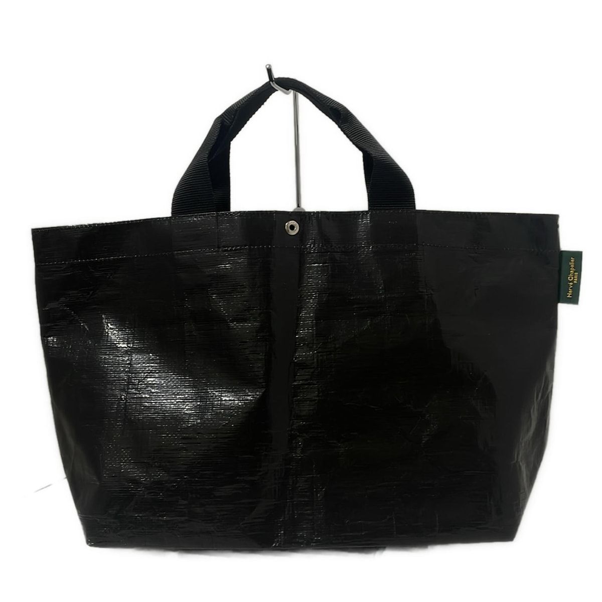 Hervé Chapelier ブラック トートバッグ Réf. 973 ND Herve Chapelier(エルベシャプリエ) トートバッグ マルシェバッグM 黒