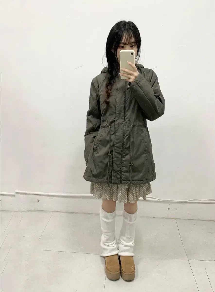 ESSEME ブラウンカーキ マウンテンパーカー フード ジャケット