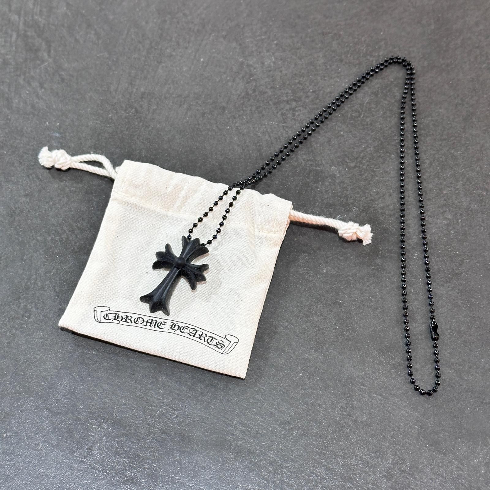 2025新作　クロムハーツ シリコンネックレス ブラック 未使用 CHROME HEARTS 2025年 CHクロス ラバーネックレス シリコン