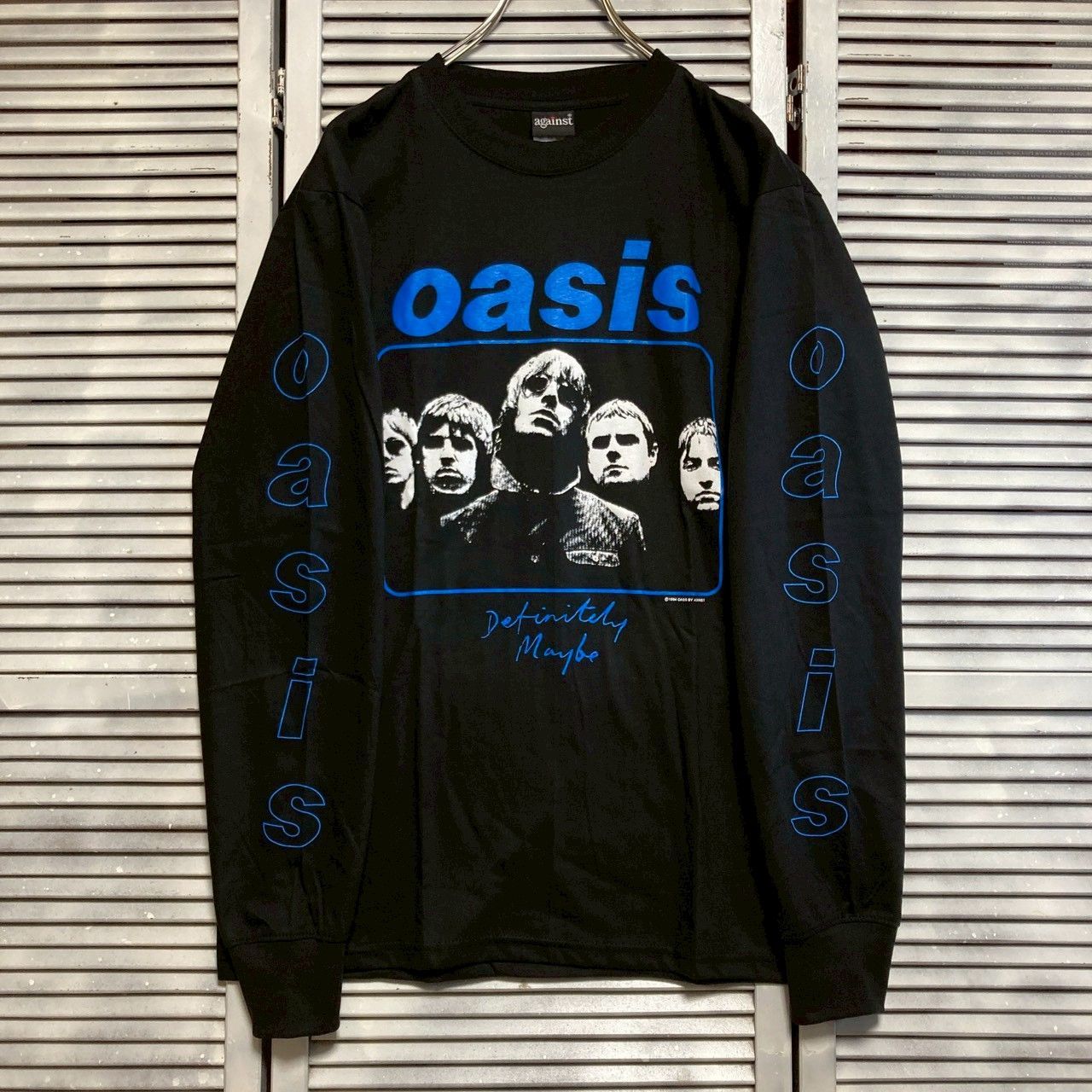 ☆ オアシス OASIS 黒 バンド Tシャツ 長袖 ロンT ミュージック 音楽