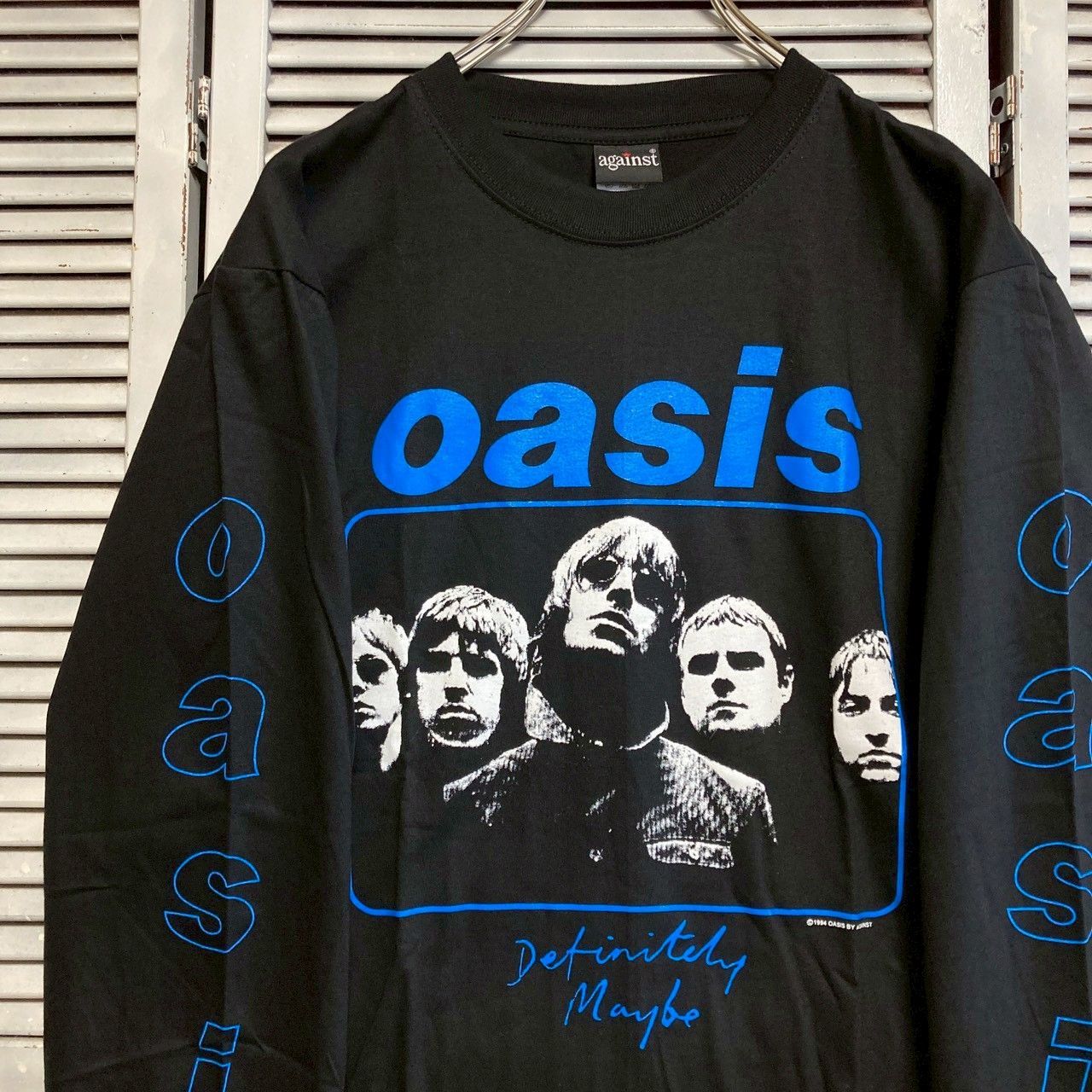 ☆ オアシス OASIS 黒 バンド Tシャツ 長袖 ロンT ミュージック 音楽