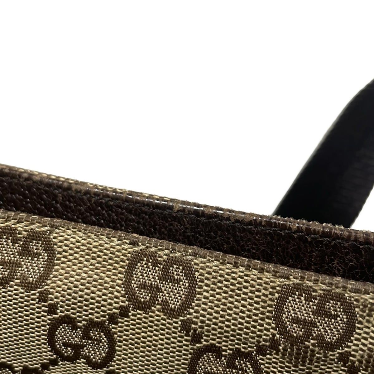 GUCCI(グッチ) ショルダーバッグ GG柄 122793 ベージュ×ダークブラウン レザー GUCCI(グッチ) ショルダーバッグ GG柄 122793 ベージュ×ダークブラウン