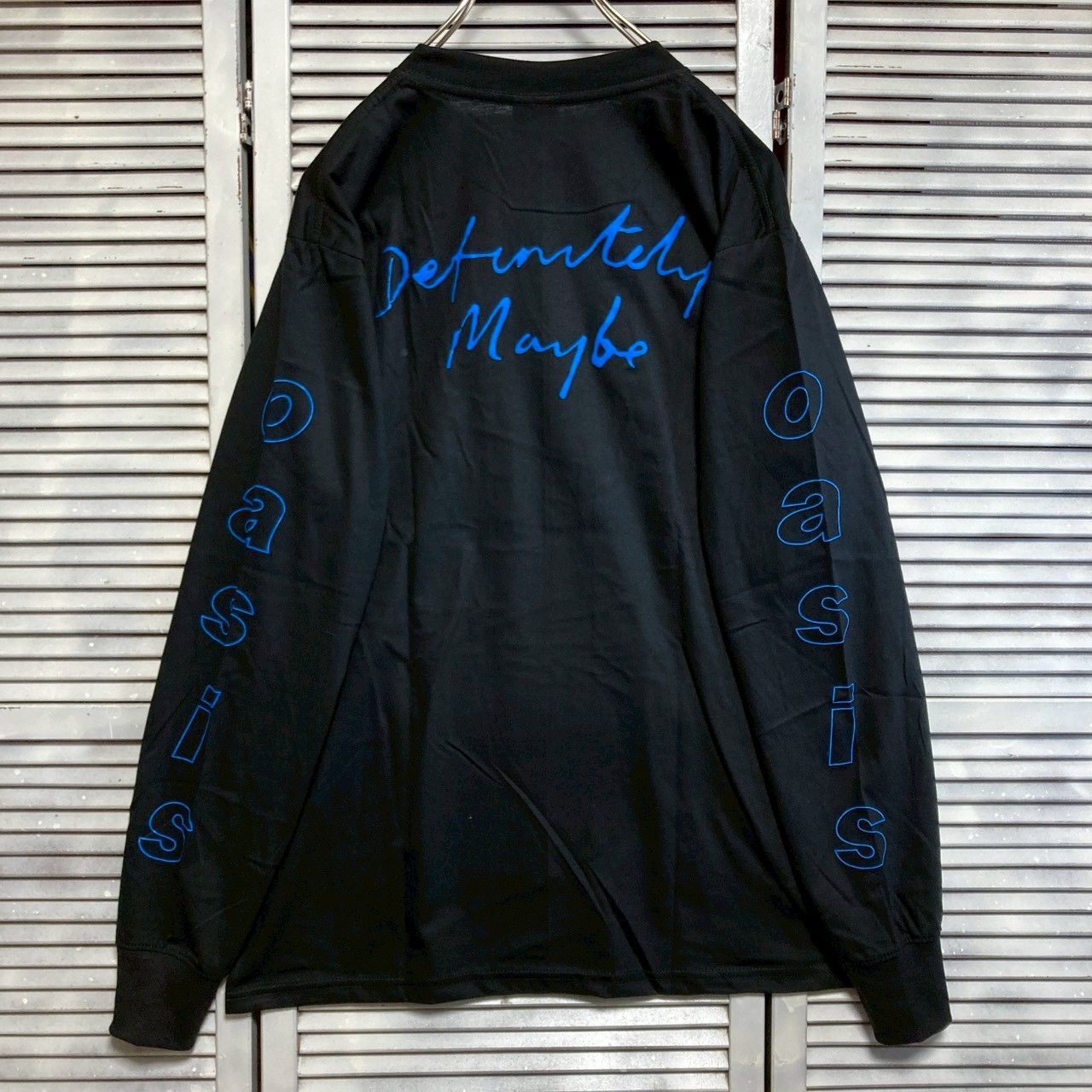☆ オアシス OASIS 黒 バンド Tシャツ 長袖 ロンT ミュージック 音楽