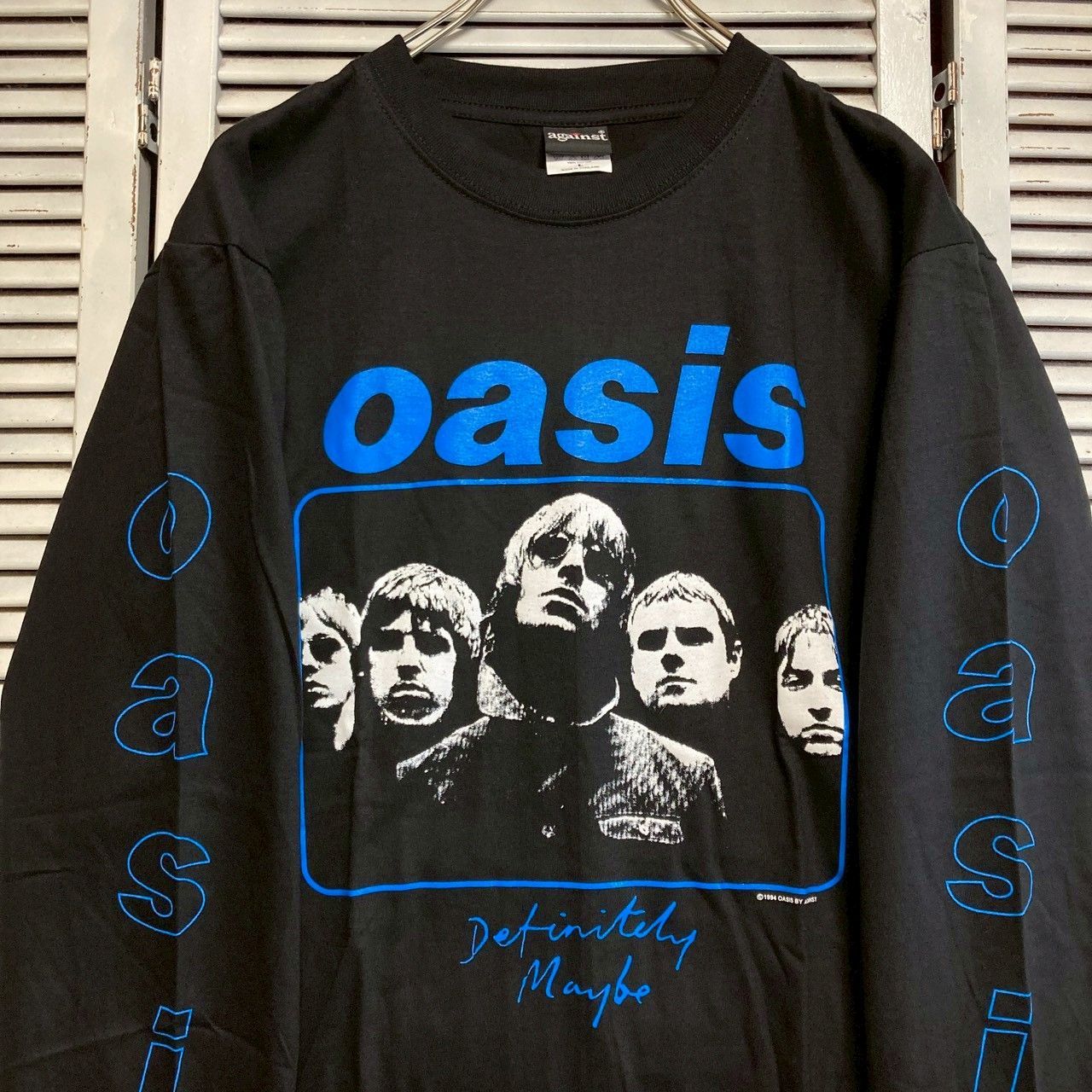 ☆ オアシス OASIS 黒 バンド Tシャツ 長袖 ロンT ミュージック 音楽