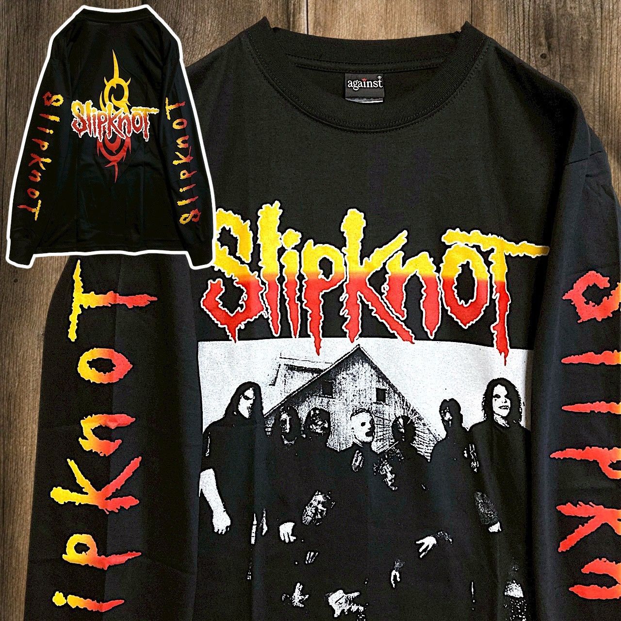 スリップノット Slipknot 黒 バンド Tシャツ 長袖 ロンT ミュージック 