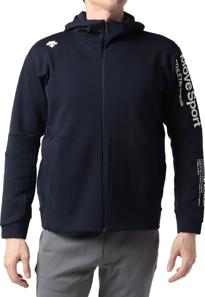 デサント DESCENTE S.F.TECH SHIELD ソフトウォームフーデッドジャケット ジャケット ストレッチ性 トレーニング ランニング エクササイズ 上着 アウター  DMMUJF21 NV