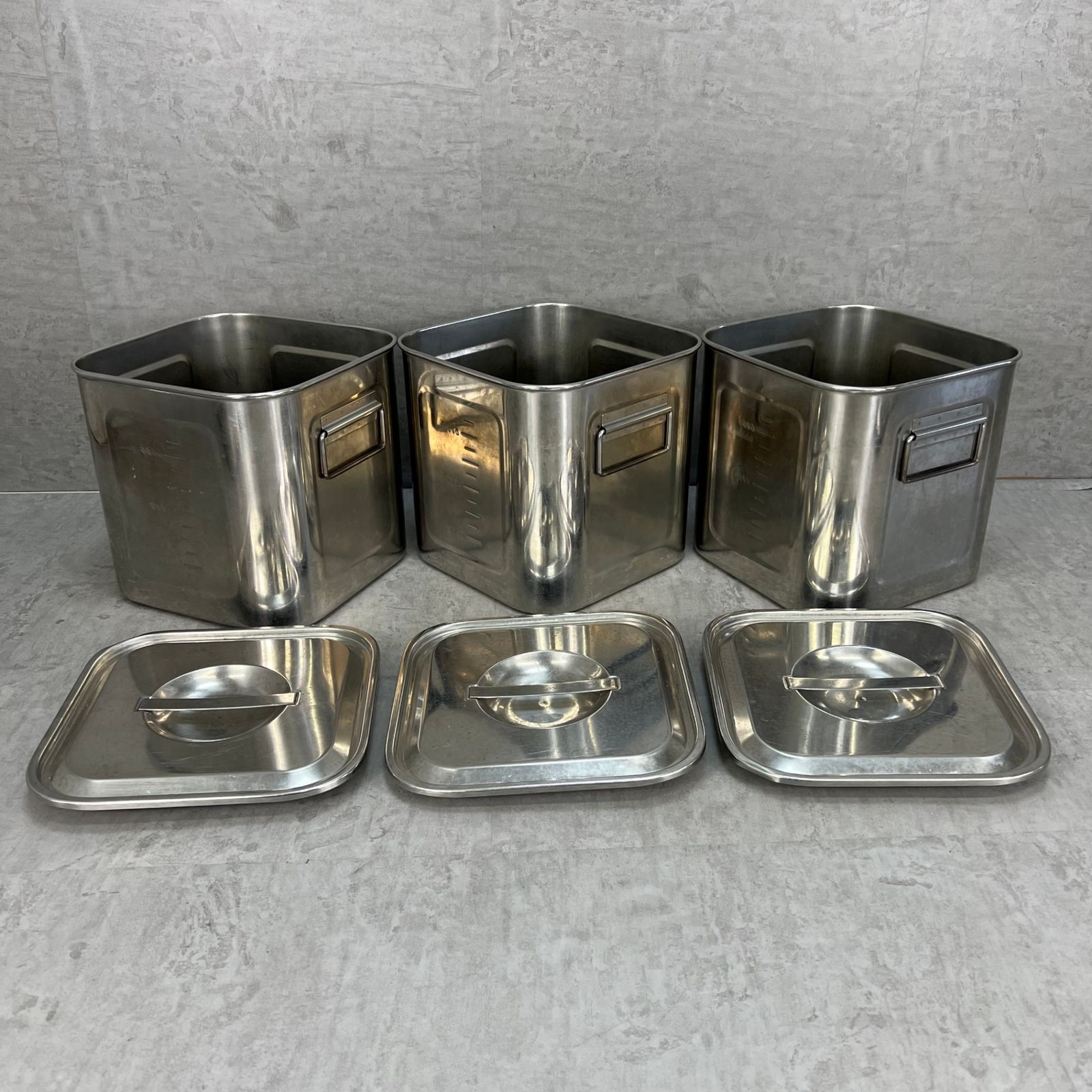  ステンレス深型角ポット まとめ 蓋つき 万能こし 計量スプーン 厨房機器 業務用 料理 調理器具 マグボトル デザートスプーン 食品保存容器 保存容器 ケース