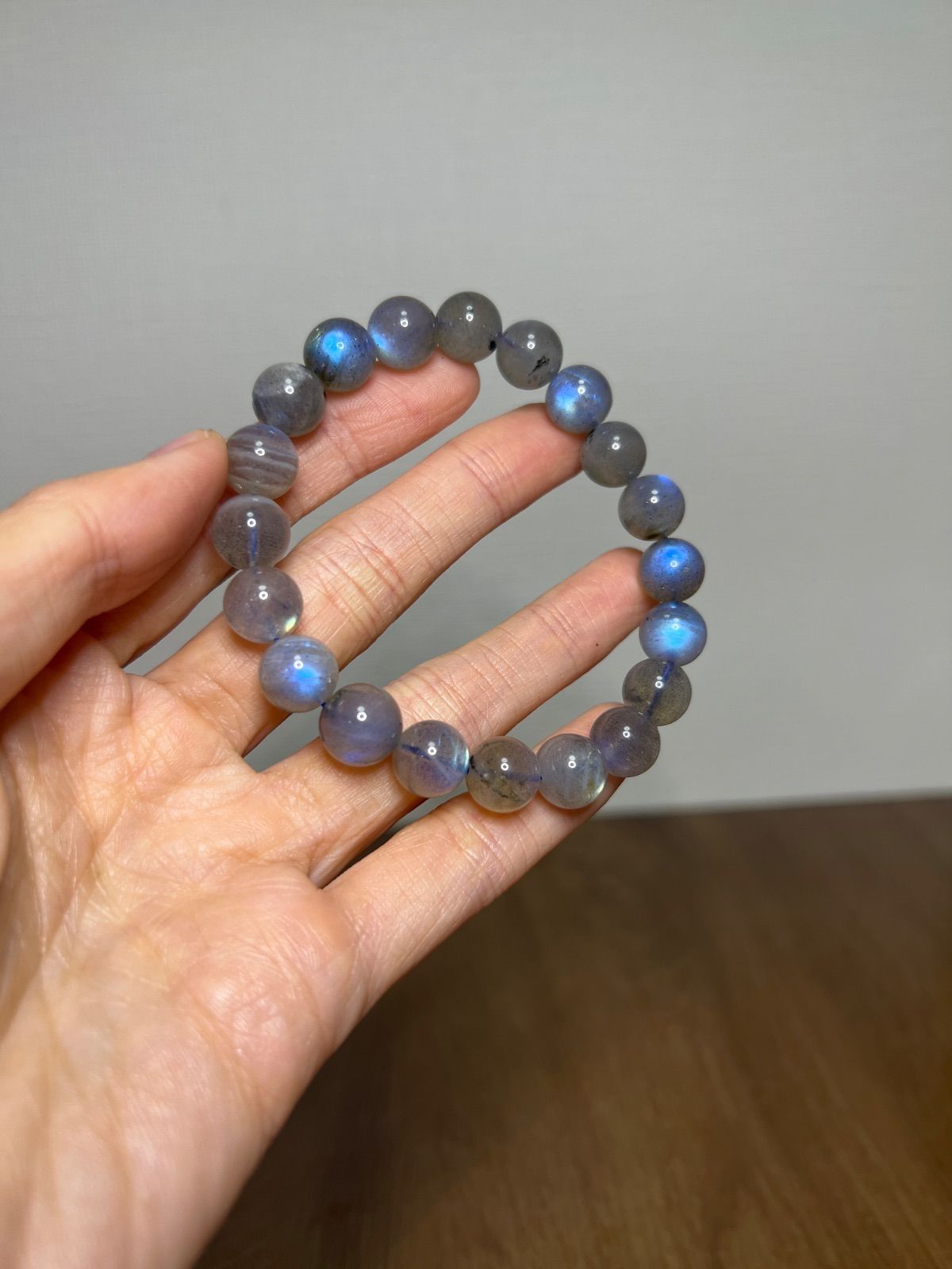 天然石 強いシラー ラブラドライト ブレスレット10㍉約17㌢☆99