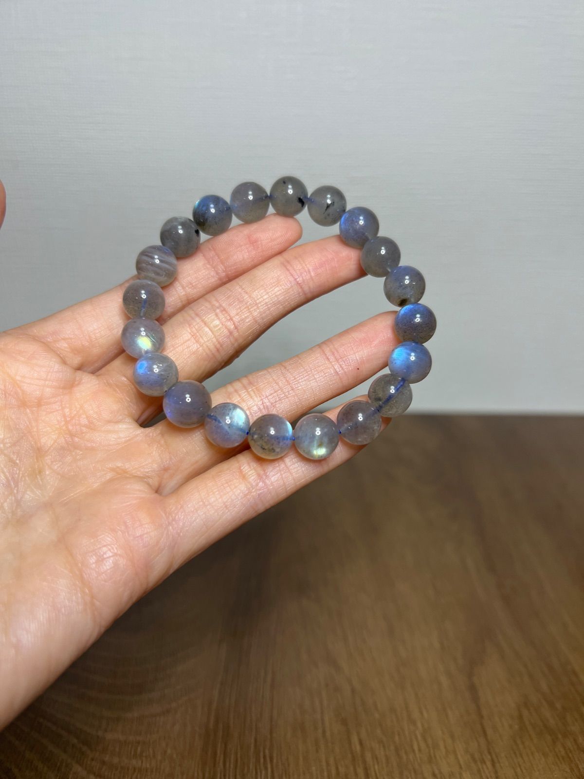 天然石 強いシラー ラブラドライト ブレスレット10㍉約17㌢☆99