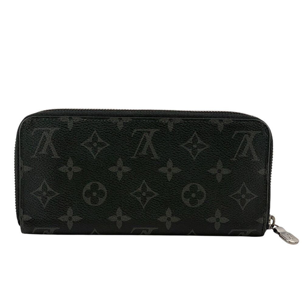 LOUIS VUITTON ブラック レザー 財布 LOUIS VUITTON ルイヴィトン M11611 ラウンドジップウォレット 長財布